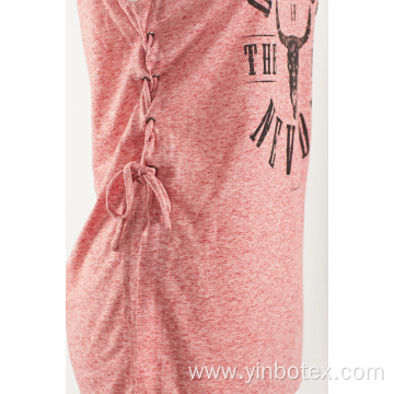 Girls summer hot tank with string side